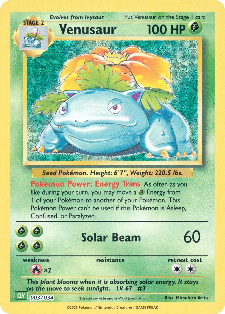 Venusaur Pokémon card