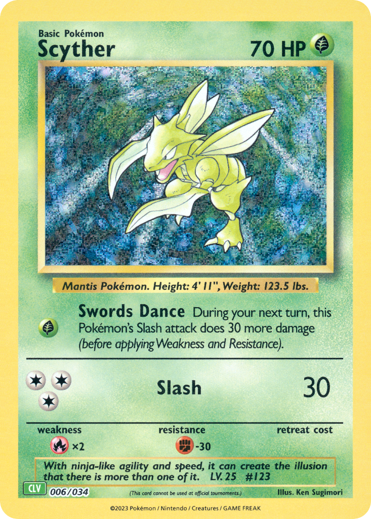 Scyther Pokémon card