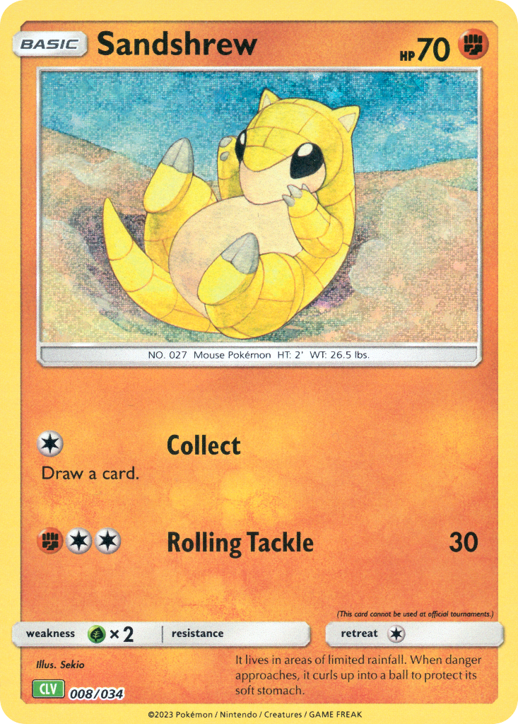 Sandshrew Pokémon card
