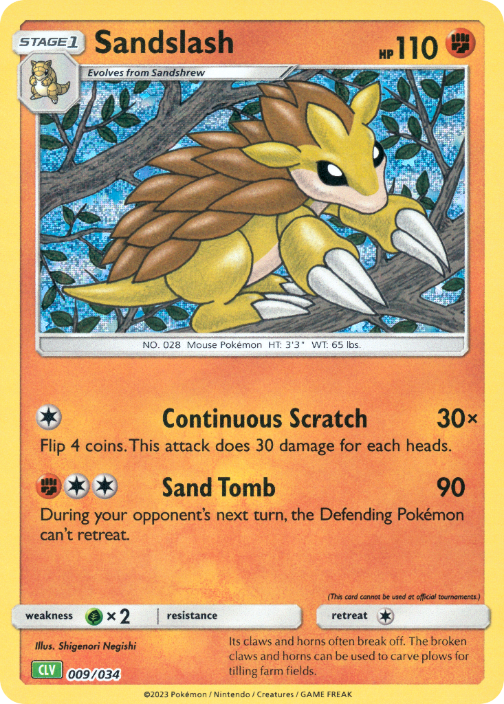 Sandslash Pokémon card