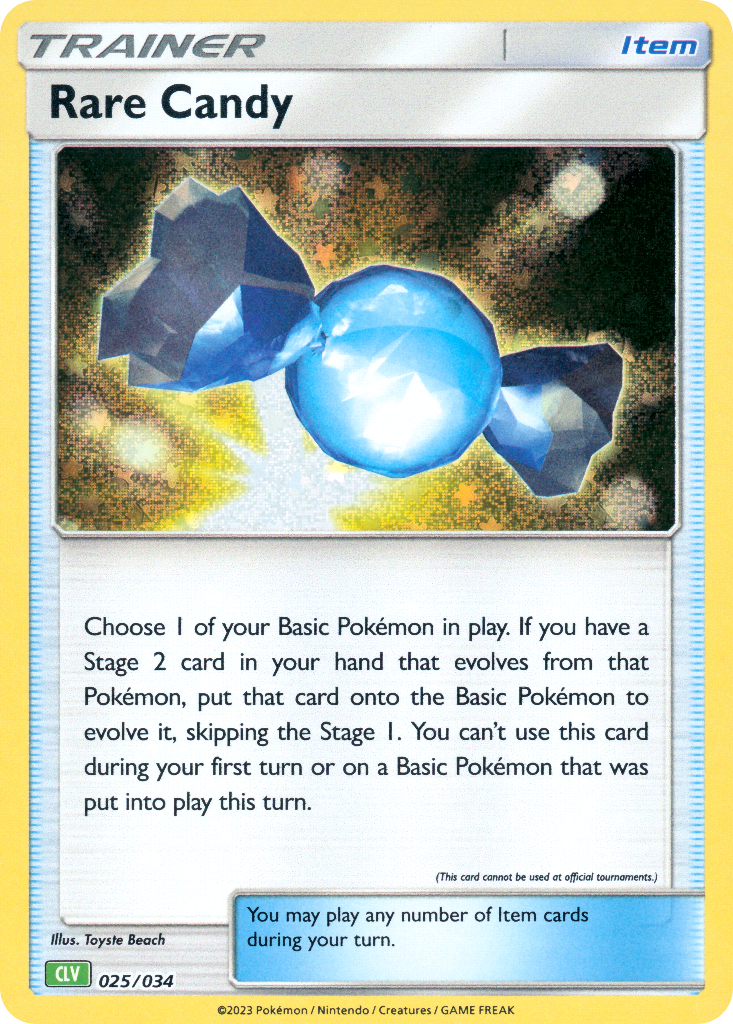 Rare Candy Pokémon card