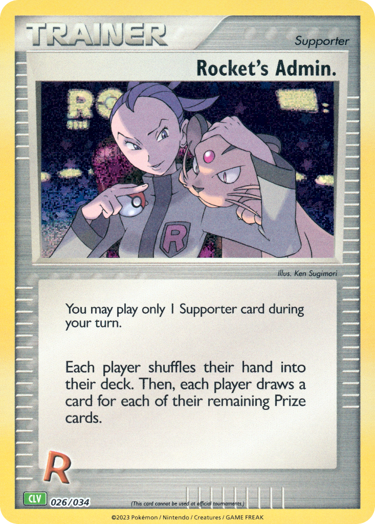 Rocket's Admin. Pokémon card