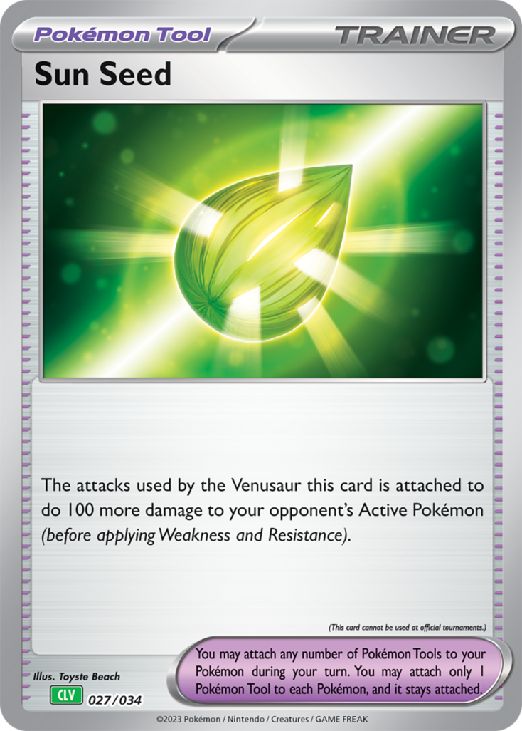 Sun Seed Pokémon card