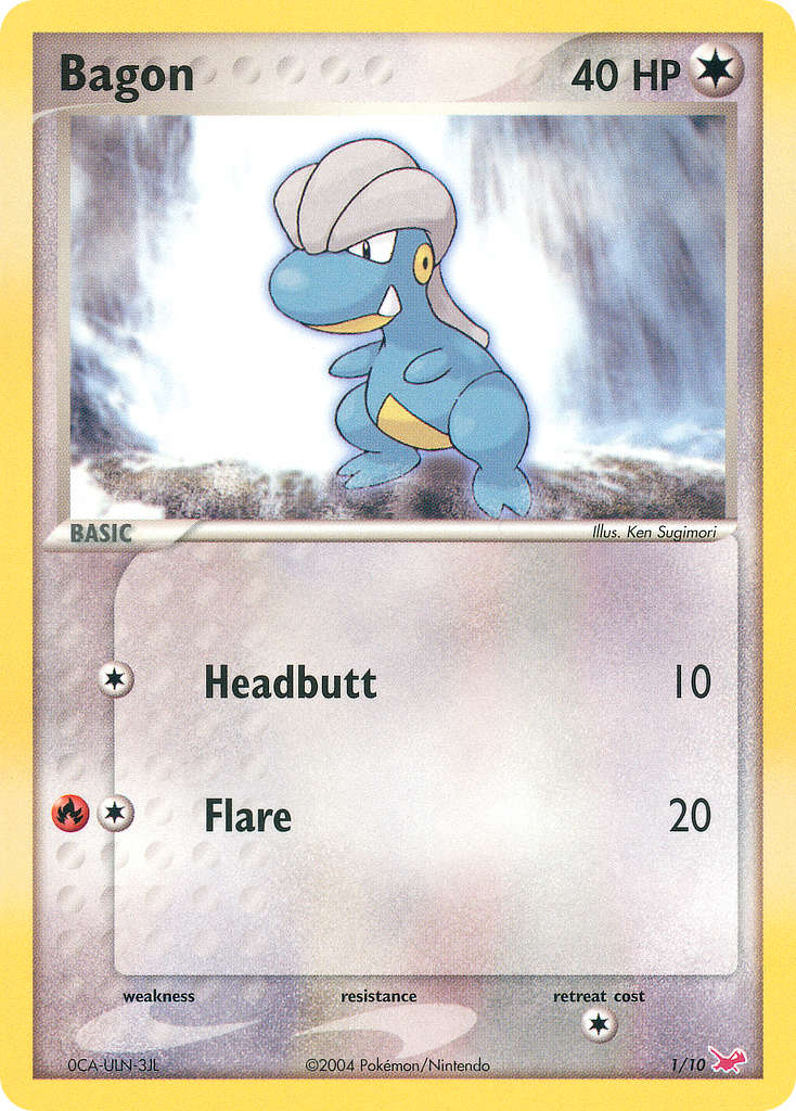 Bagon Pokémon card