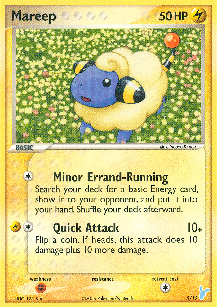 Mareep Pokémon card