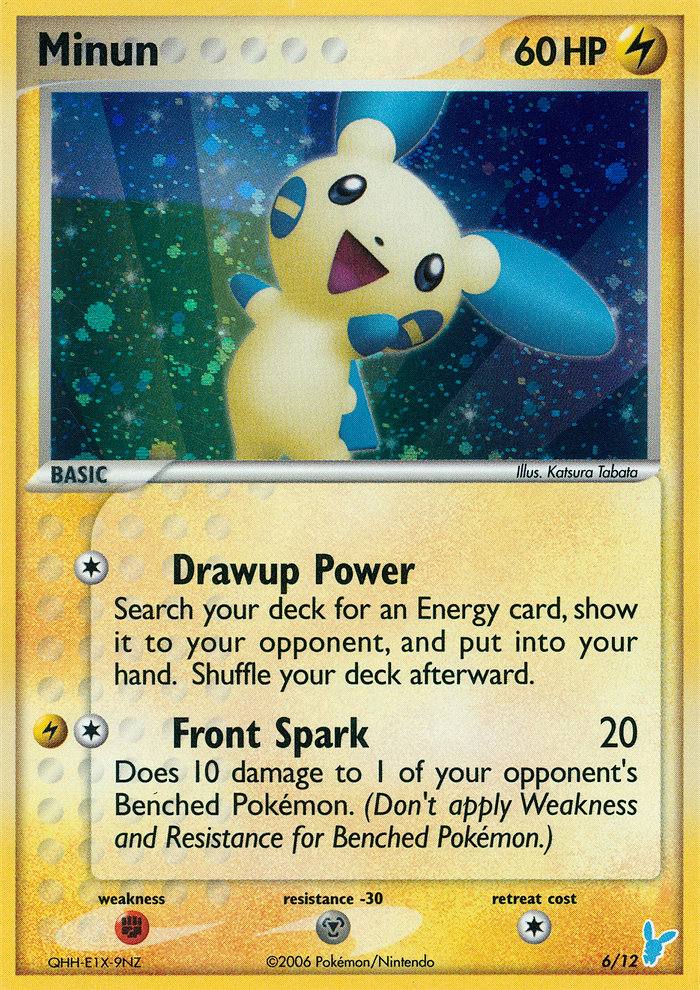 Minun Pokémon card