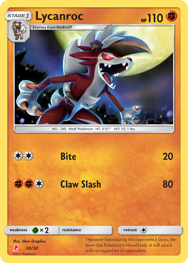 Lycanroc Pokémon card