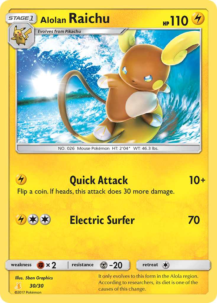 Alolan Raichu Pokémon card