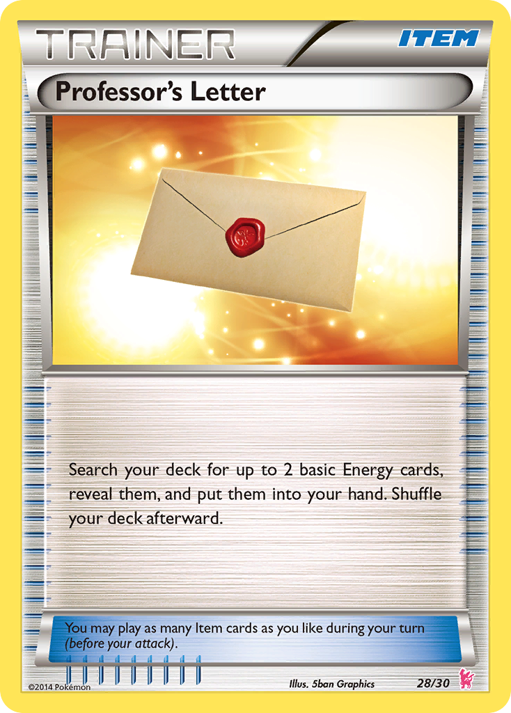 Professor's Letter Pokémon card