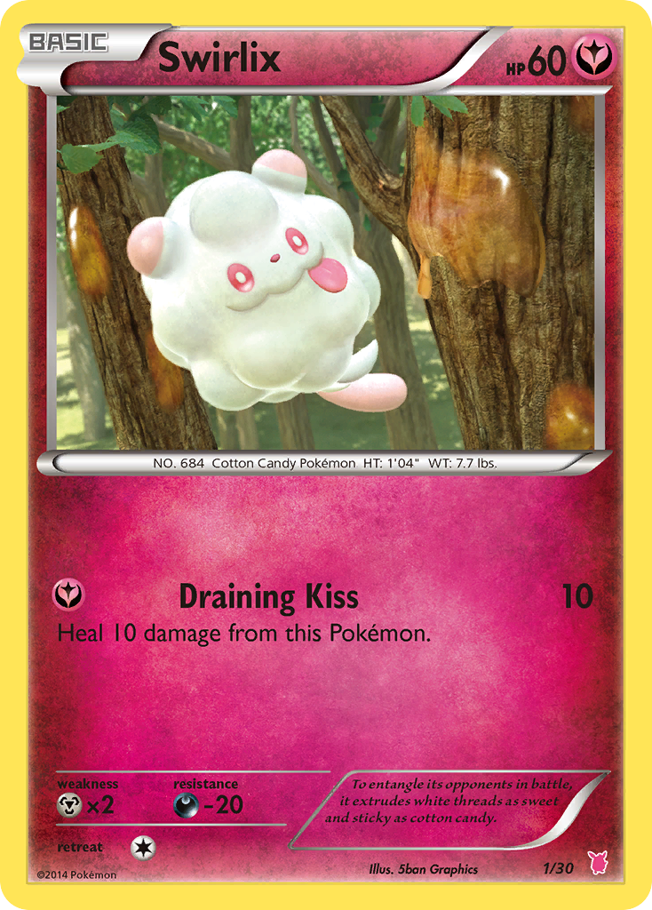 Swirlix Pokémon card