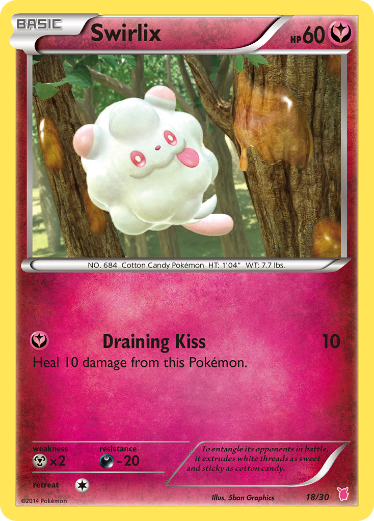 Swirlix Pokémon card