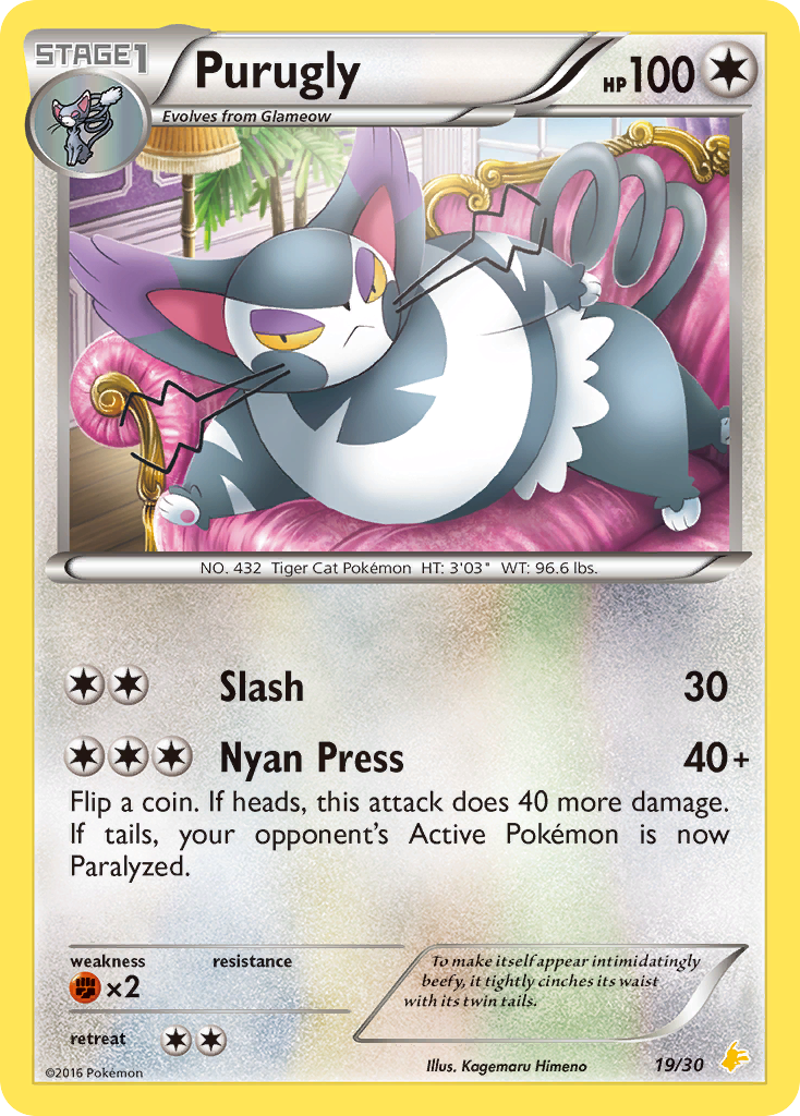 Purugly Pokémon card