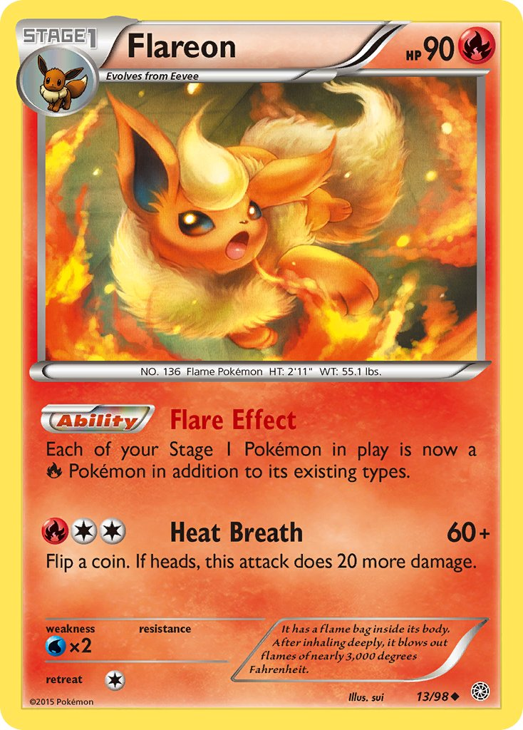 Flareon Pokémon card
