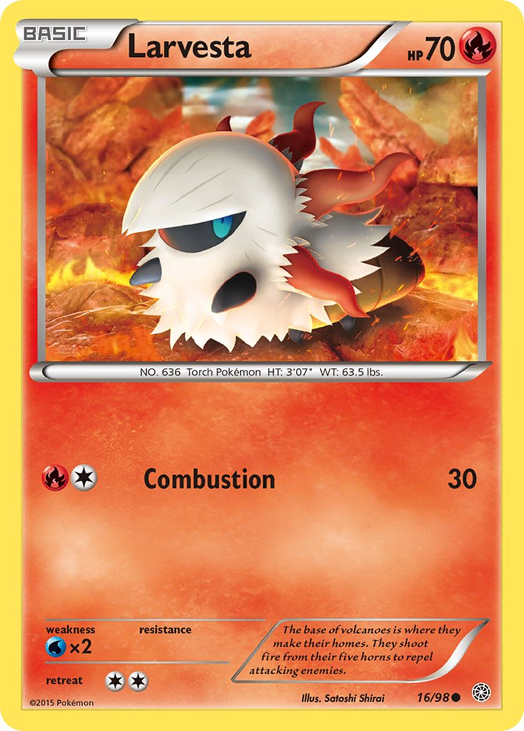 Larvesta Pokémon card