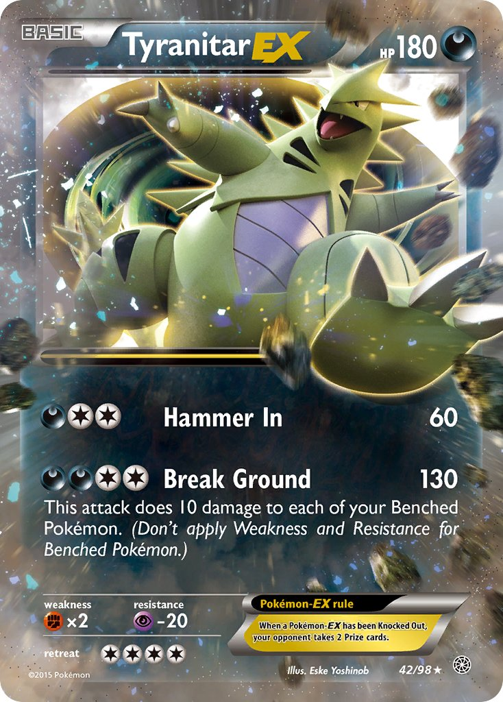 Tyranitar EX Pokémon card