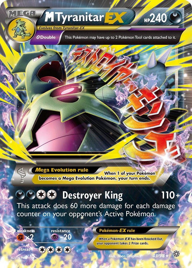 Mega Tyranitar EX Pokémon card