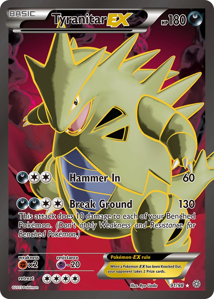 Tyranitar EX Pokémon card