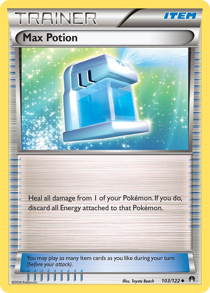 Max Potion Pokémon card