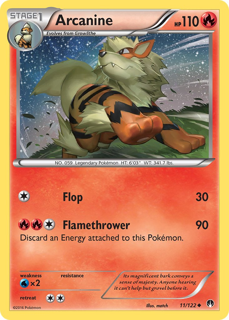Arcanine Pokémon card