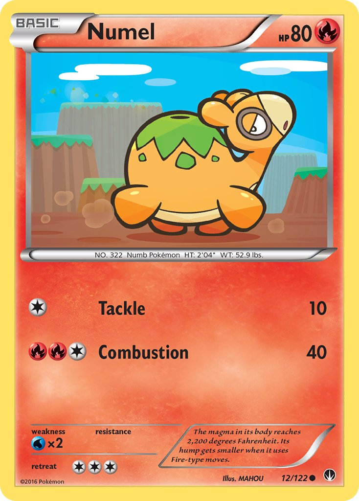 Numel Pokémon card