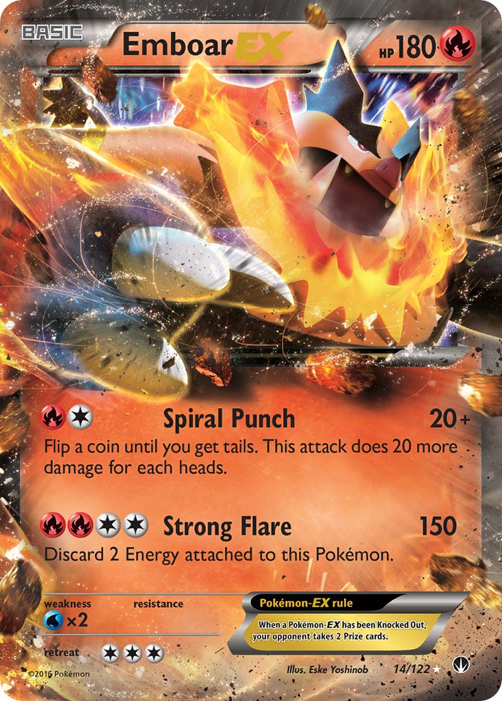 Emboar EX Pokémon card