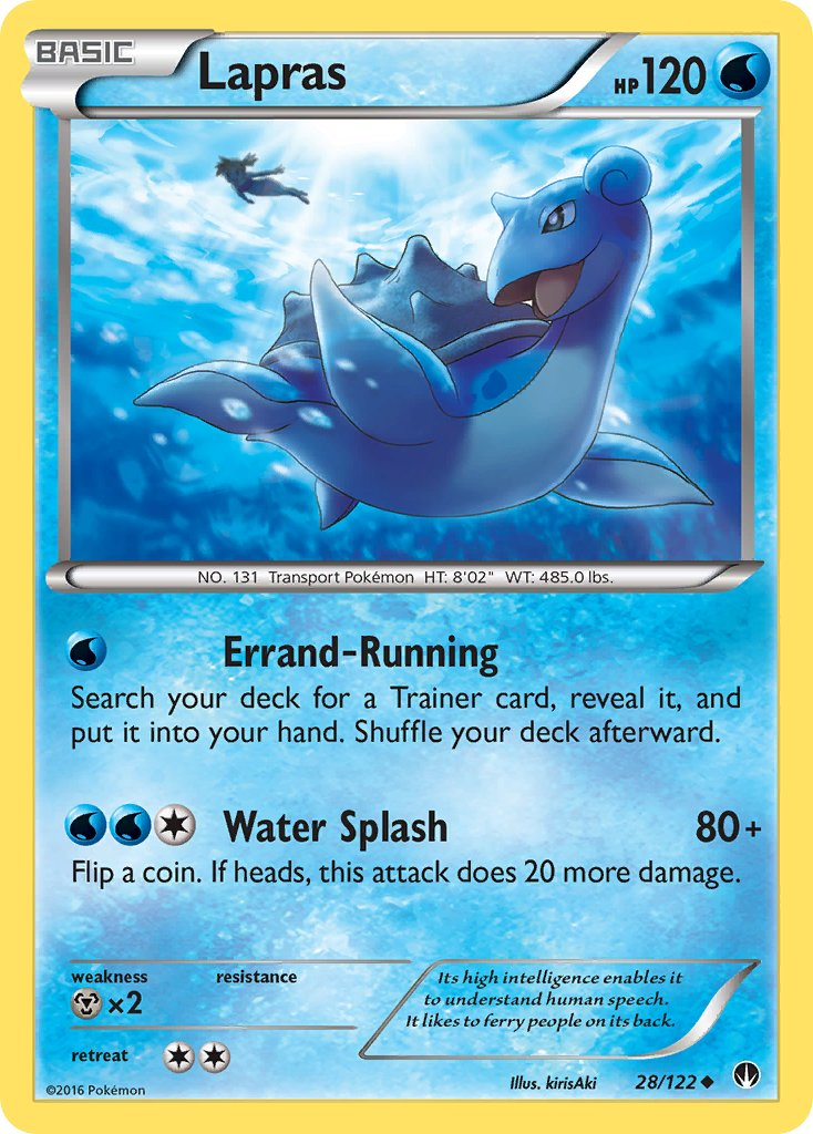 Lapras Pokémon card