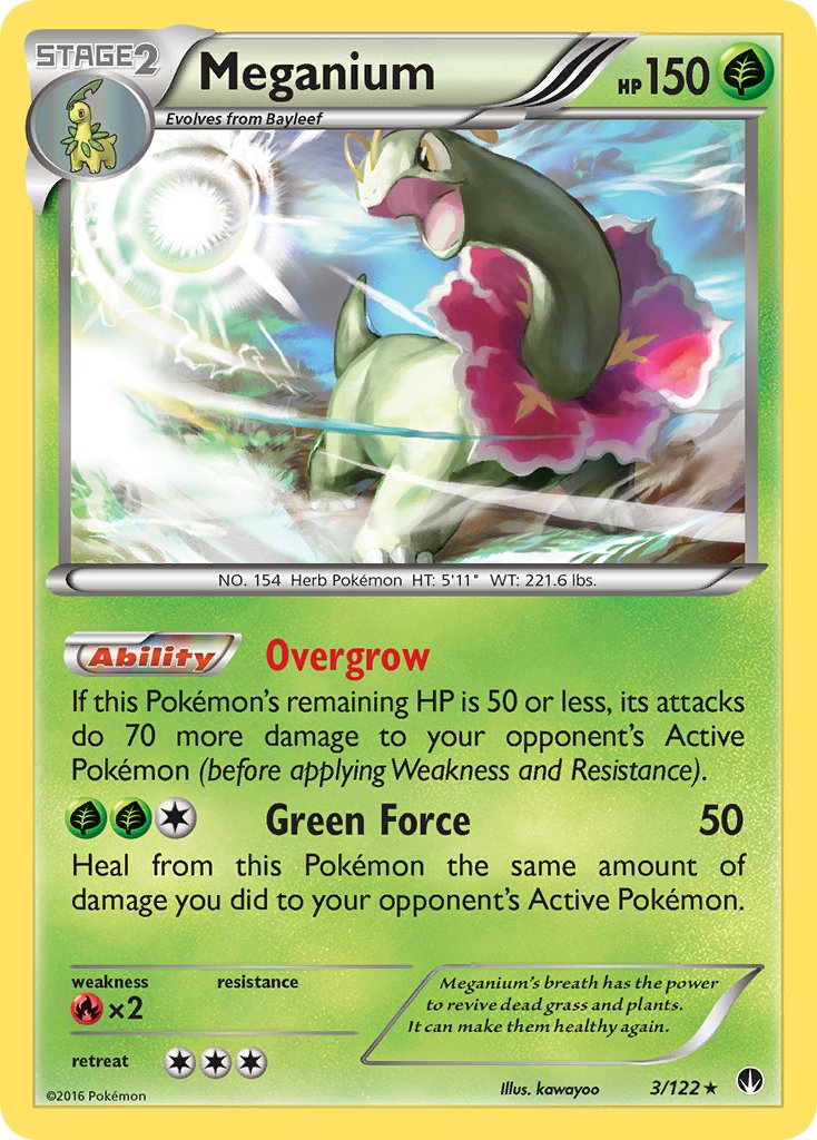 Meganium Pokémon card