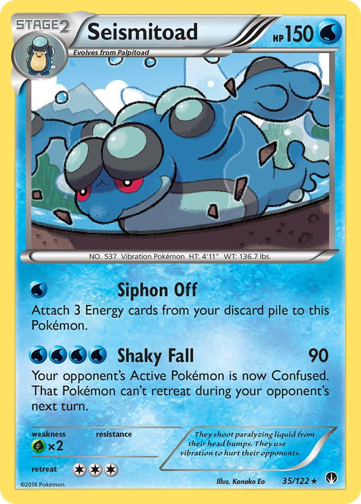 Seismitoad Pokémon card