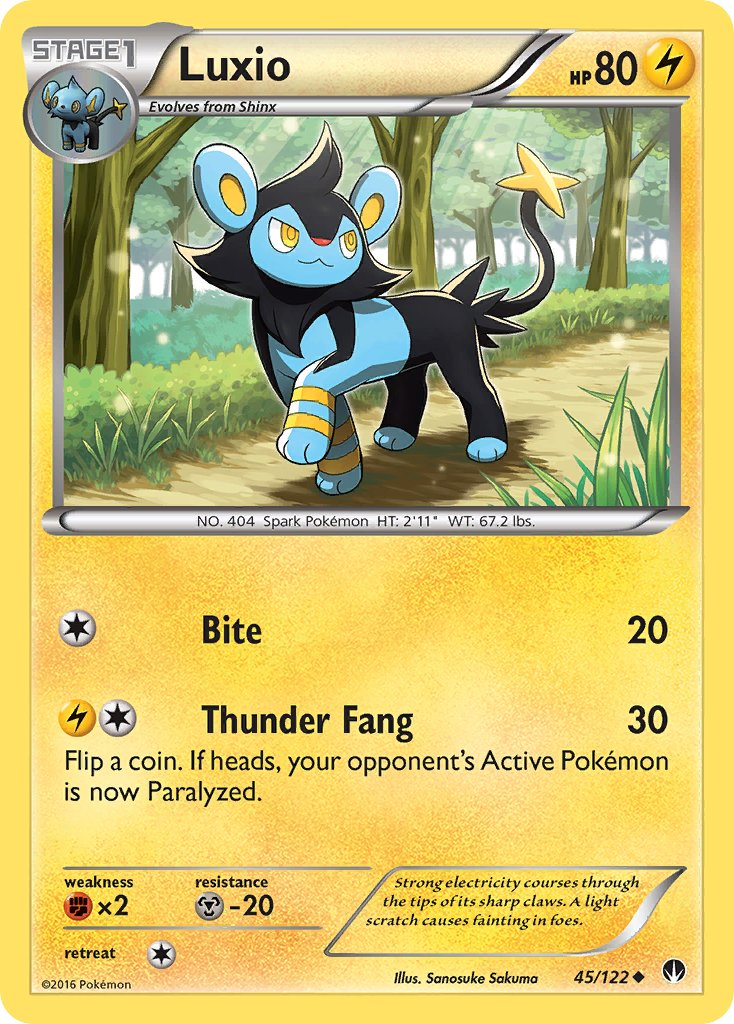 Luxio Pokémon card
