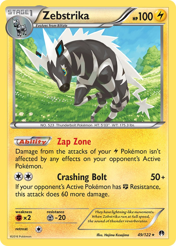 Zebstrika Pokémon card