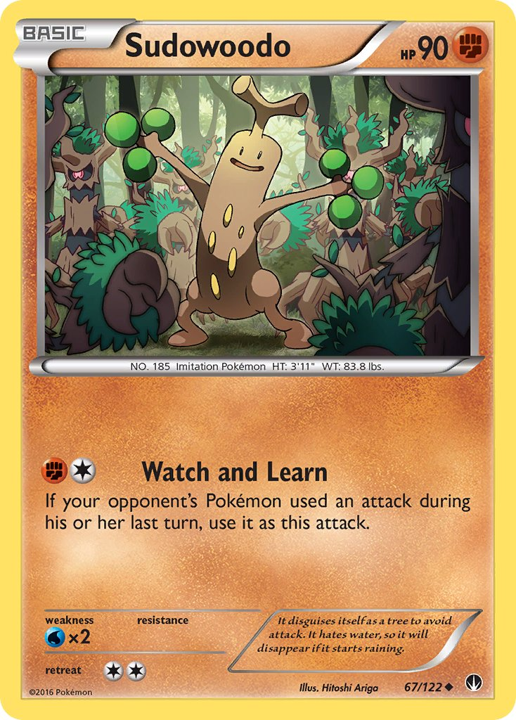 Sudowoodo Pokémon card