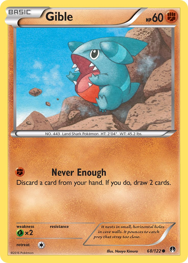 Gible Pokémon card