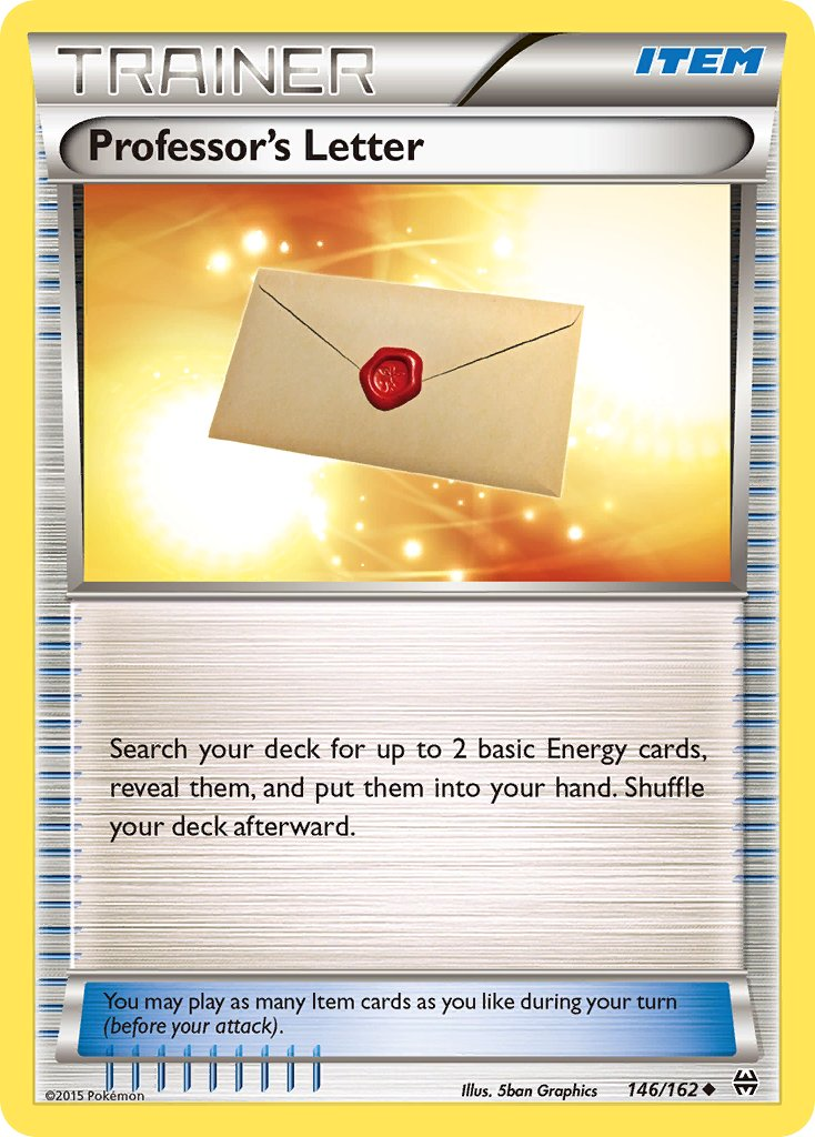 Professor's Letter Pokémon card