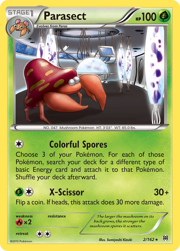 Parasect Pokémon card