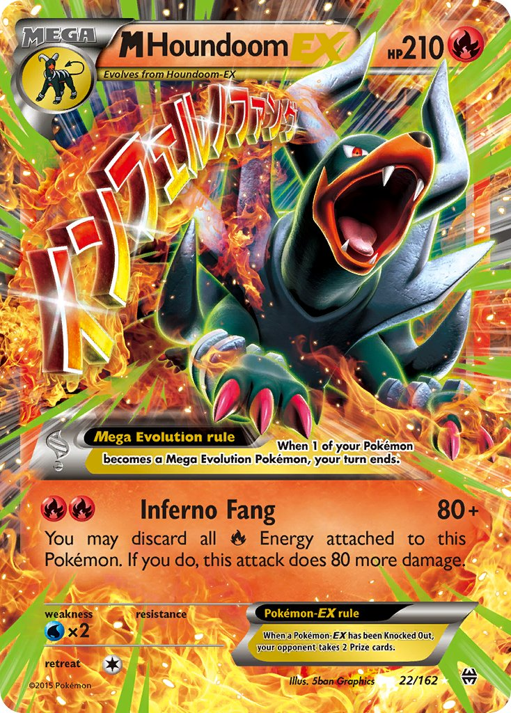 Mega Houndoom EX Pokémon card