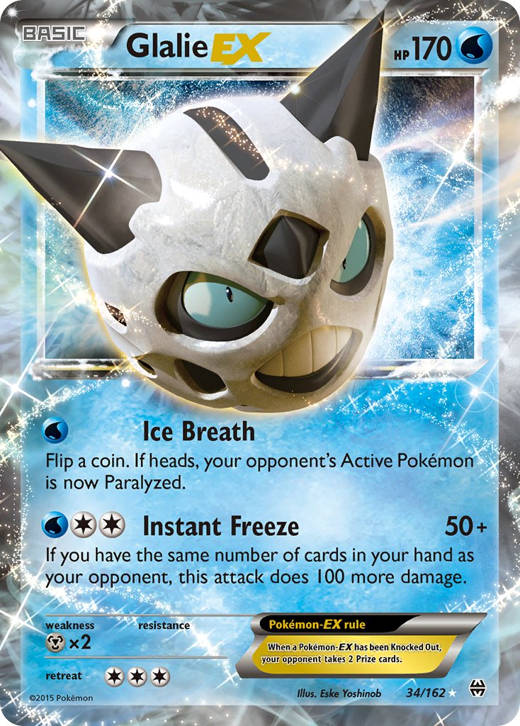 Glalie EX Pokémon card