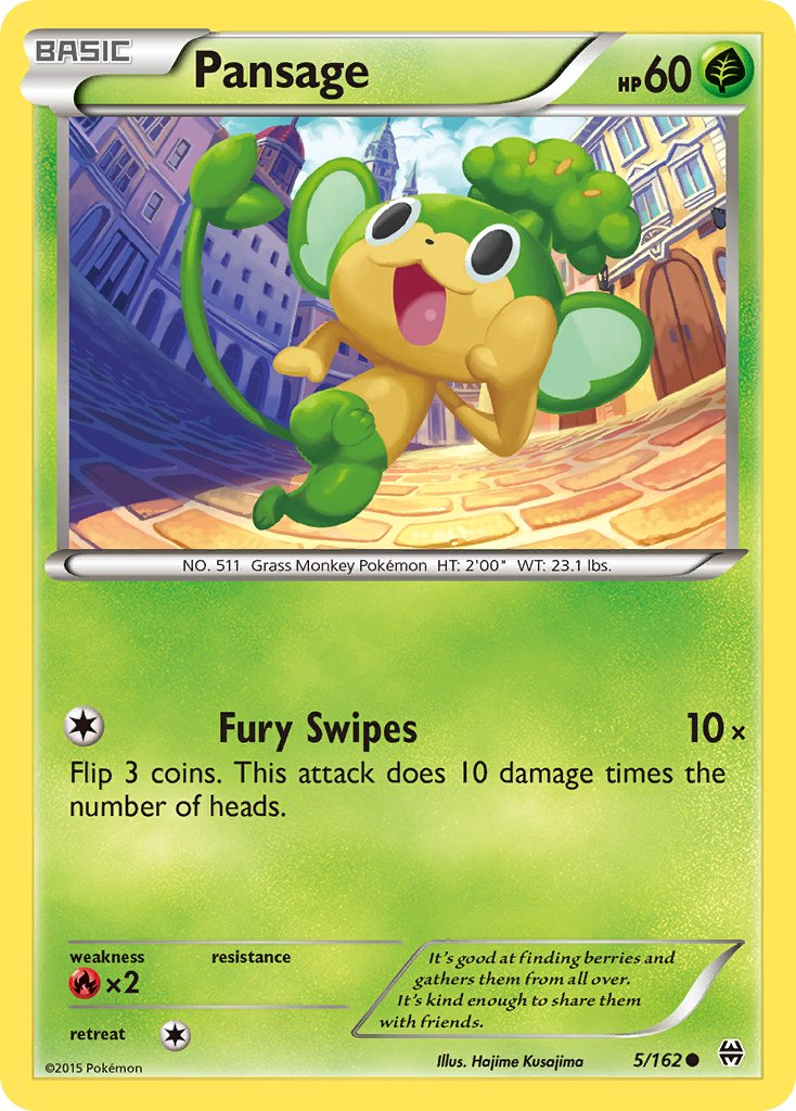 Pansage Pokémon card