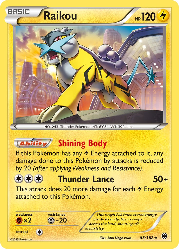 Raikou Pokémon card