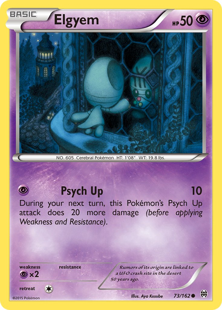Elgyem Pokémon card