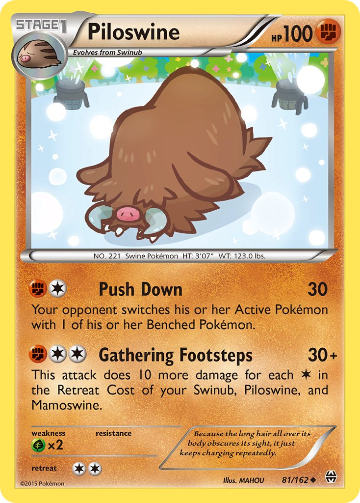 Piloswine Pokémon card
