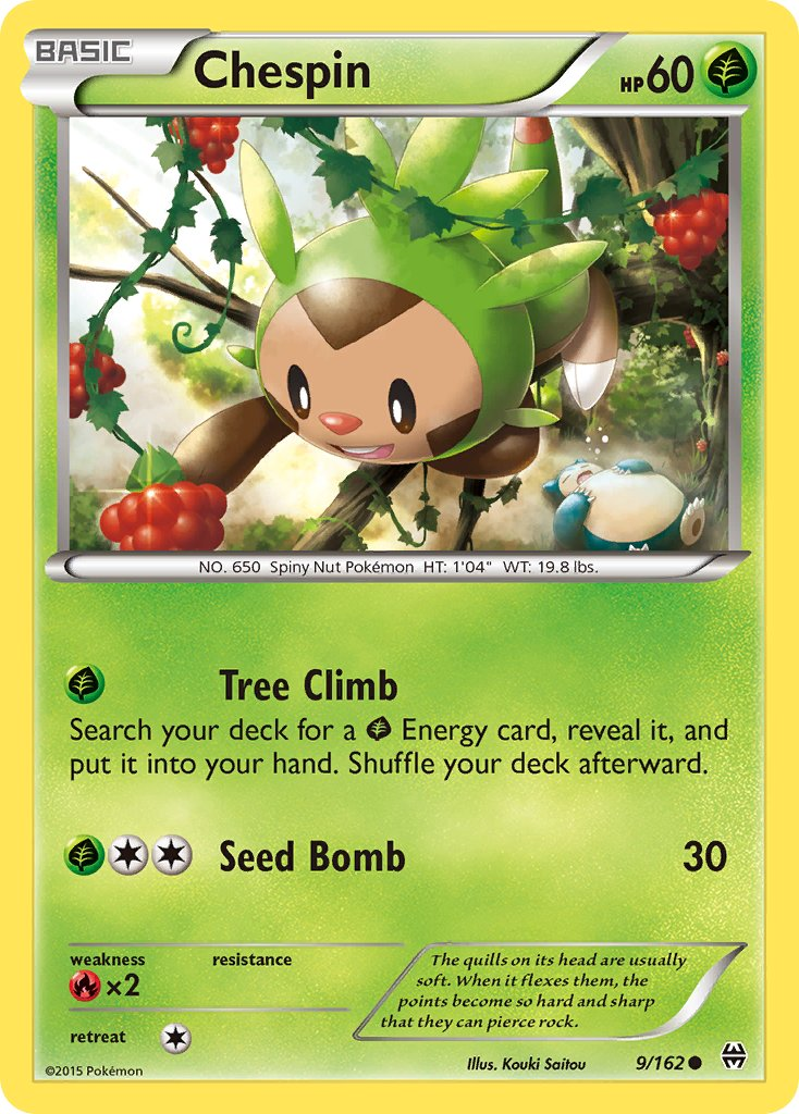 Chespin Pokémon card