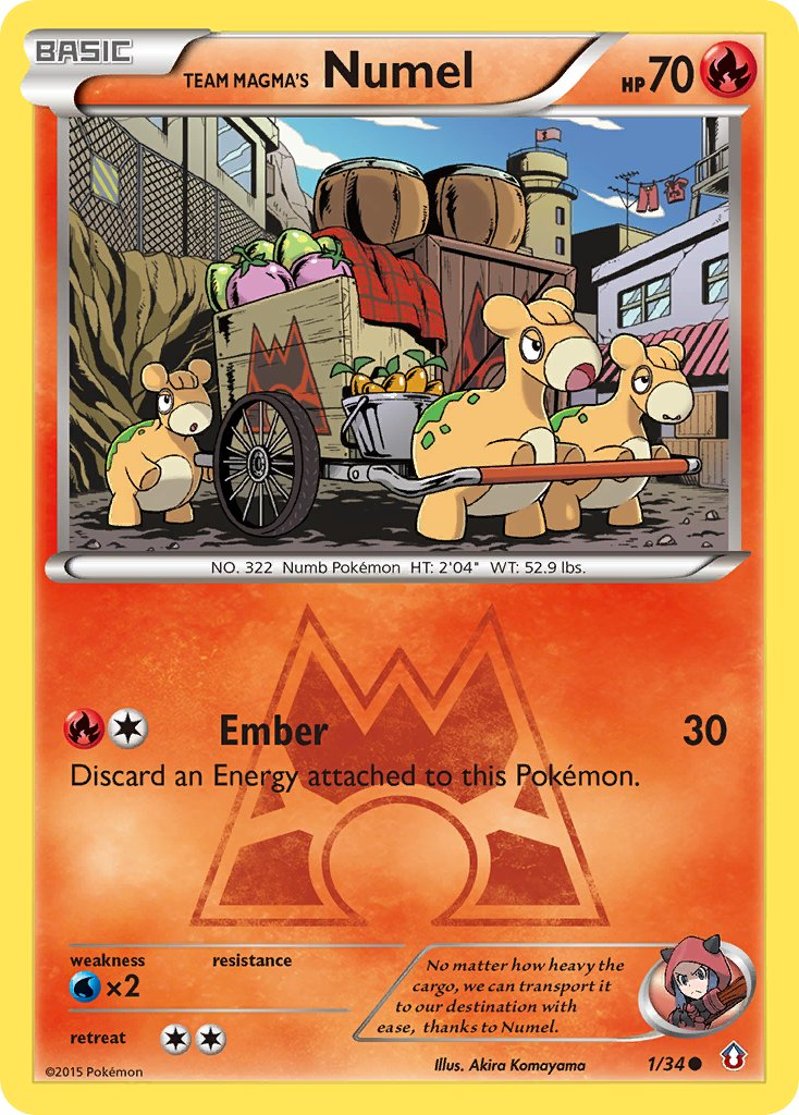 Team Magma's Numel Pokémon card