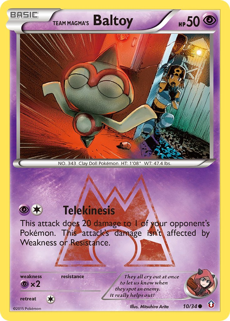 Team Magma's Baltoy Pokémon card