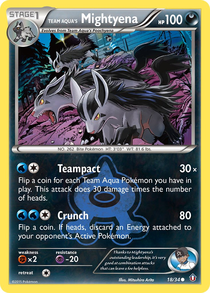 Team Aqua's Mightyena Pokémon card