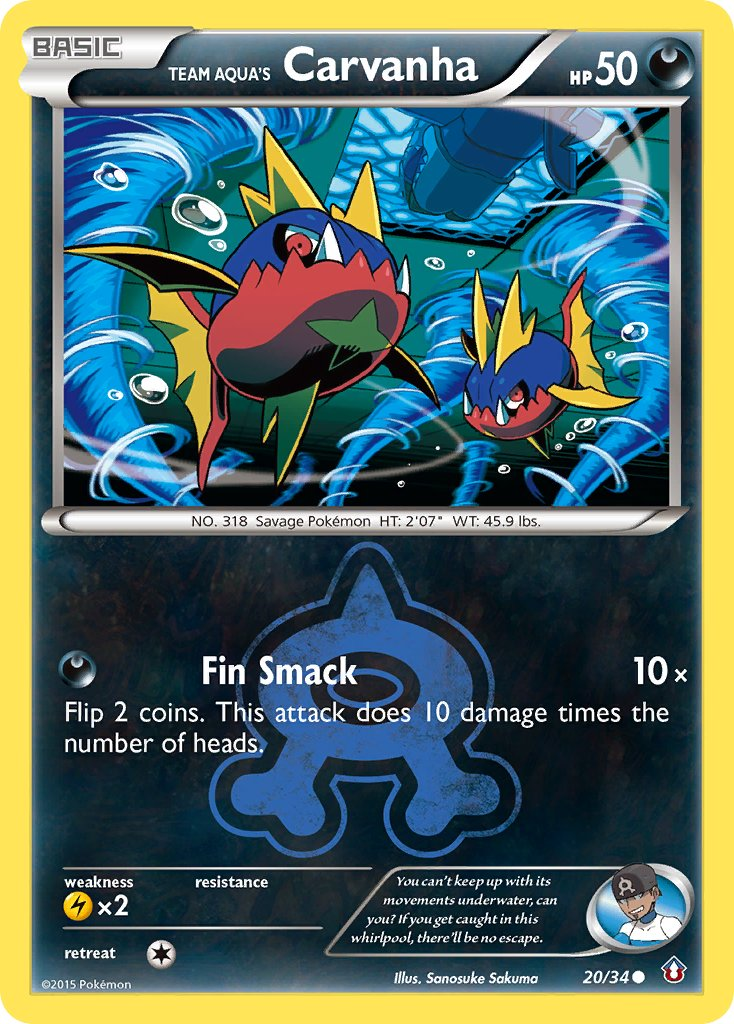 Team Aqua's Carvanha Pokémon card