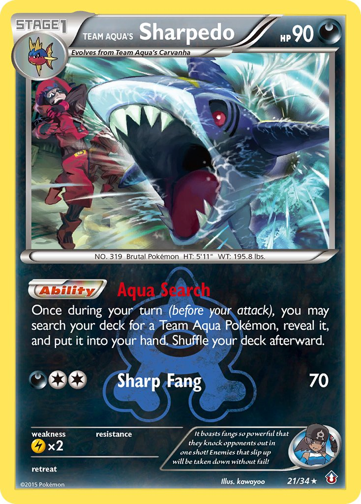 Team Aqua's Sharpedo Pokémon card
