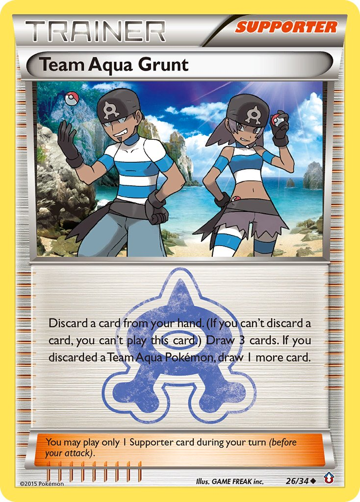 Team Aqua Grunt Pokémon card