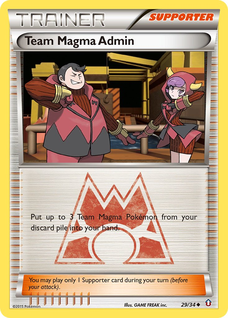 Team Magma Admin Pokémon card