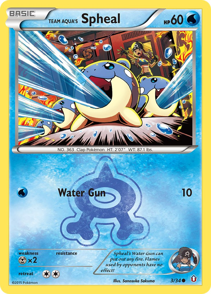 Team Aqua's Spheal Pokémon card