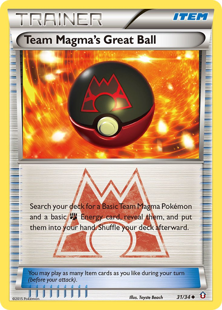 Team Magma's Great Ball Pokémon card